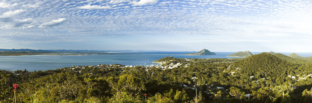 pictures of Port Stephens View over Nelson Bay from Gan Gan lookout