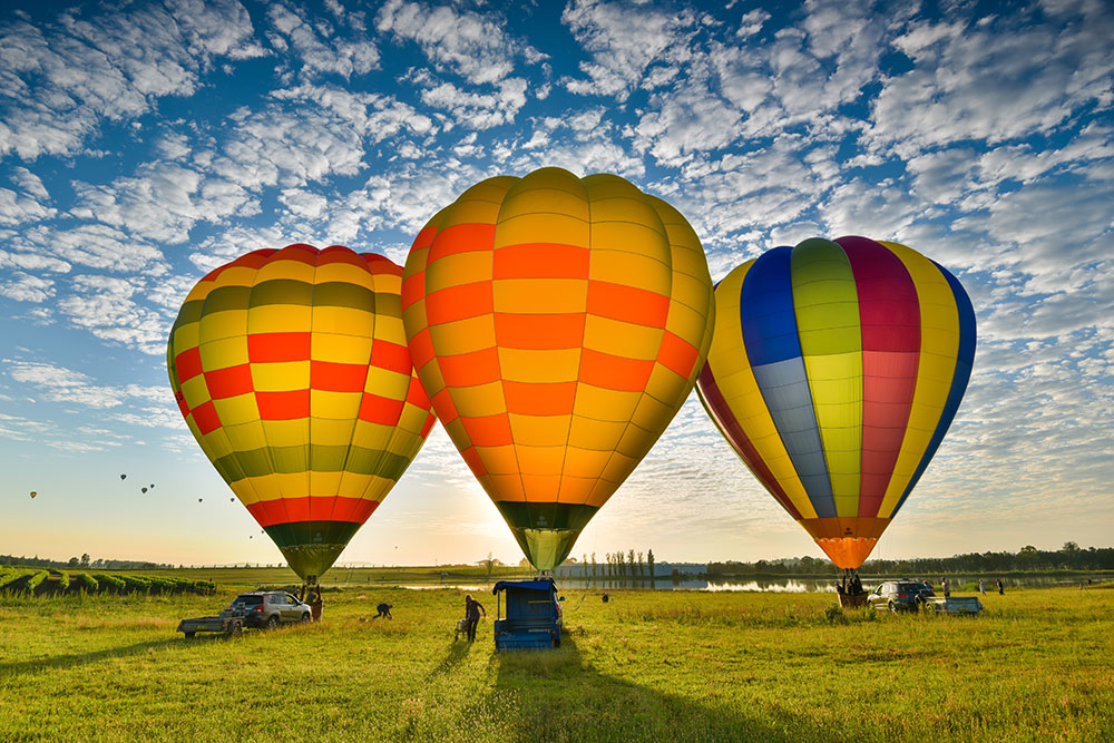 Three Hot Air Balloons